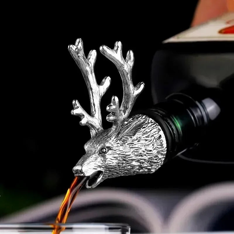 Zinc Alloy Deer Head Wine Pourer