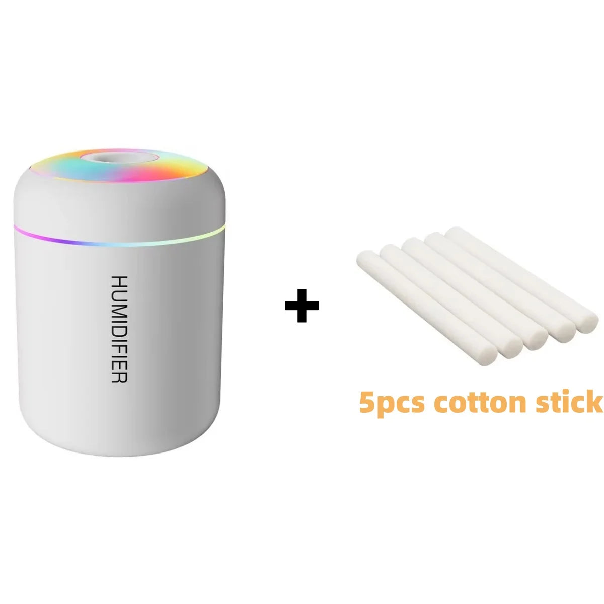180ML Mini Air Humidifier - USB Electric Aroma Diffuser & Essential Oil Purifier with LED Lights for Car, Home & Bedroom