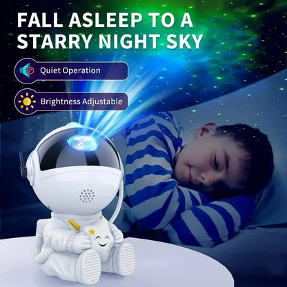 Galaxy Astronaut Star Projector LED Night Light – Starry Sky Lamp for Kids