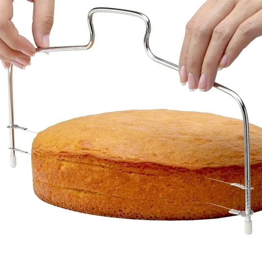 Adjustable Height Cake Slicer – Stainless Steel Cake Decorating Tool