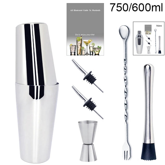 750ml Cocktail Shaker Set with Bartending Tools