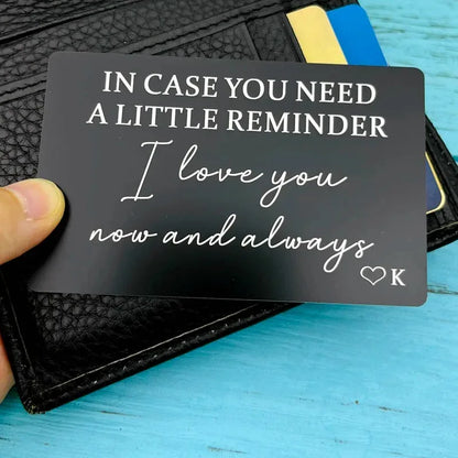 Wallet Insert Card Gift for Him – Special Keepsake for Men
