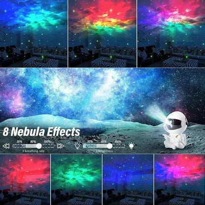 Galaxy Astronaut Star Projector LED Night Light – Starry Sky Lamp for Kids