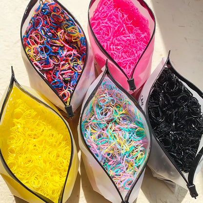 Colourful Disposable Rubber Band Hair Ties
