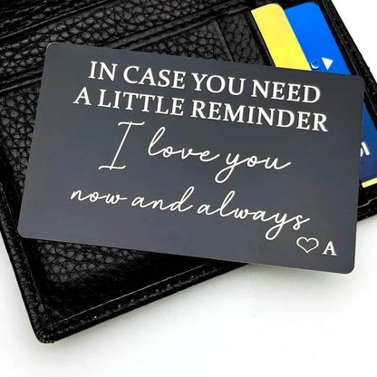 Wallet Insert Card Gift for Him – Special Keepsake for Men