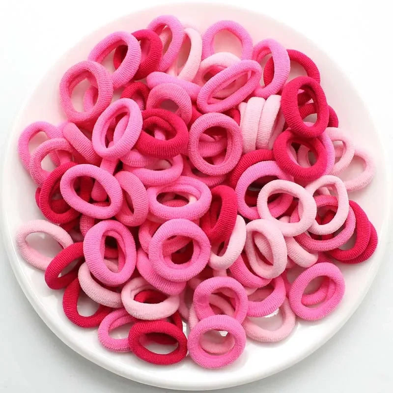 Colorful Nylon Elastic Hair Bands – 100/200PCS