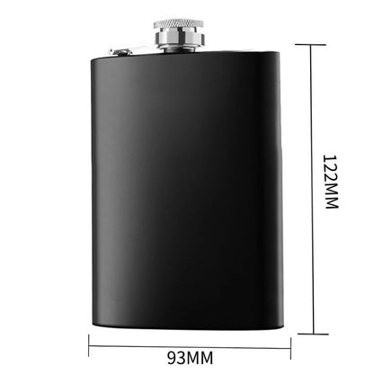 6/8oz Black Stainless Steel Hip Flask