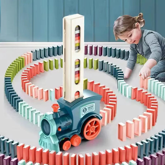 Domino Train for Kids – Automatic Laying Electric Toy with Colorful Domino Set