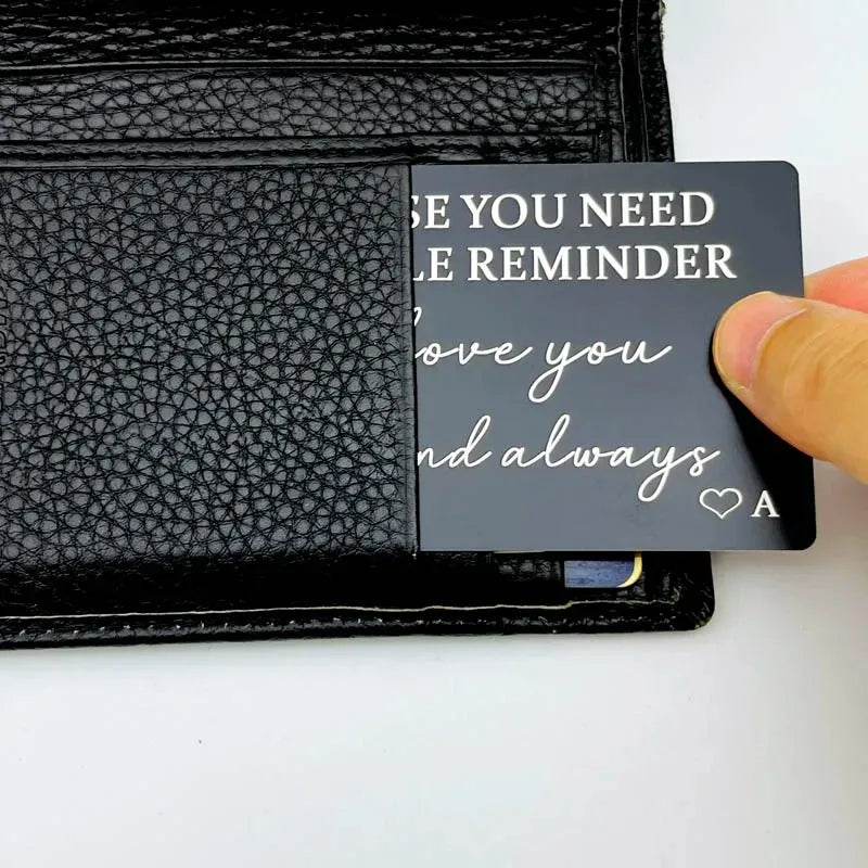 Wallet Insert Card Gift for Him – Special Keepsake for Men
