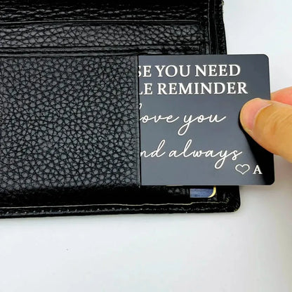 Wallet Insert Card Gift for Him – Special Keepsake for Men