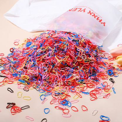 Colourful Disposable Rubber Band Hair Ties