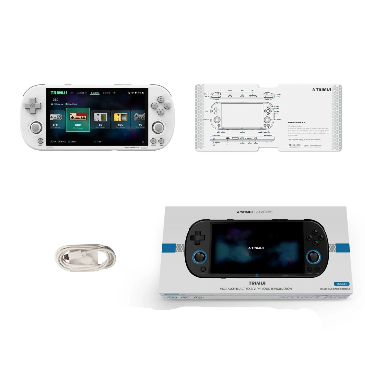 Trimui Smart Pro Handheld Game Console – Retro Gaming