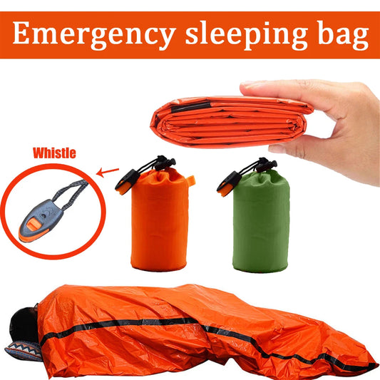 Portable Waterproof Emergency Survival Sleeping Bag – Thermal Sack & Mylar Blanket