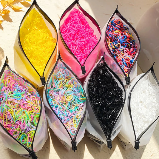 Colourful Disposable Rubber Band Hair Ties