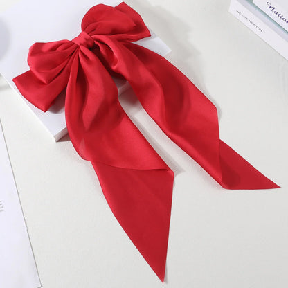 Elegant Bow Ribbon Hair Clip Set – Stylish Satin Hair Accessories
