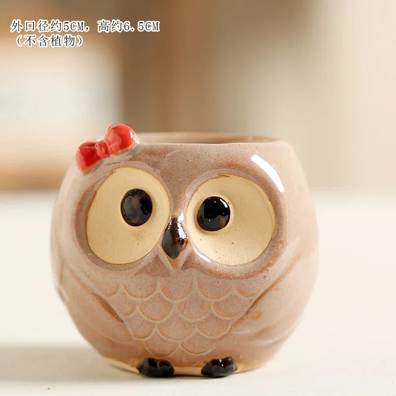 Cartoon Cute Alpaca Ceramic Succulent Flower Pot – Creative Decorative Gift