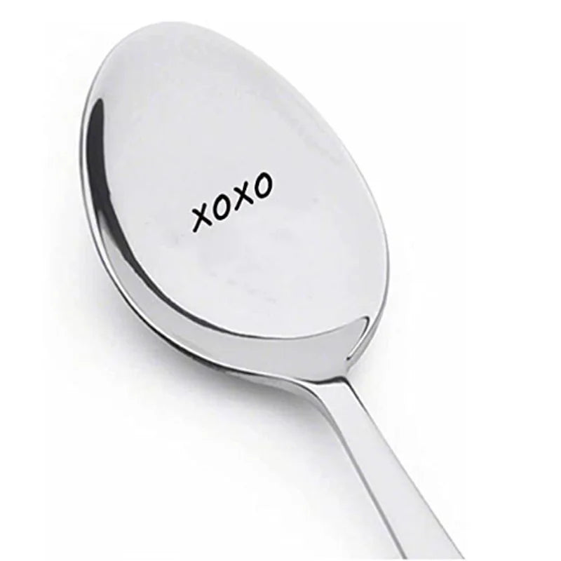 Valentine's Day Gift Stainless Steel Milk & Coffee Spoons – Love Letter Wedding Souvenirs & Anniversary Gift