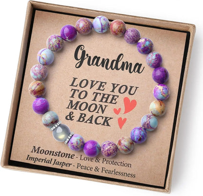 Volcanic Rock and Moonstone Beaded Bracelet – Unique Strength Bracelet for Men