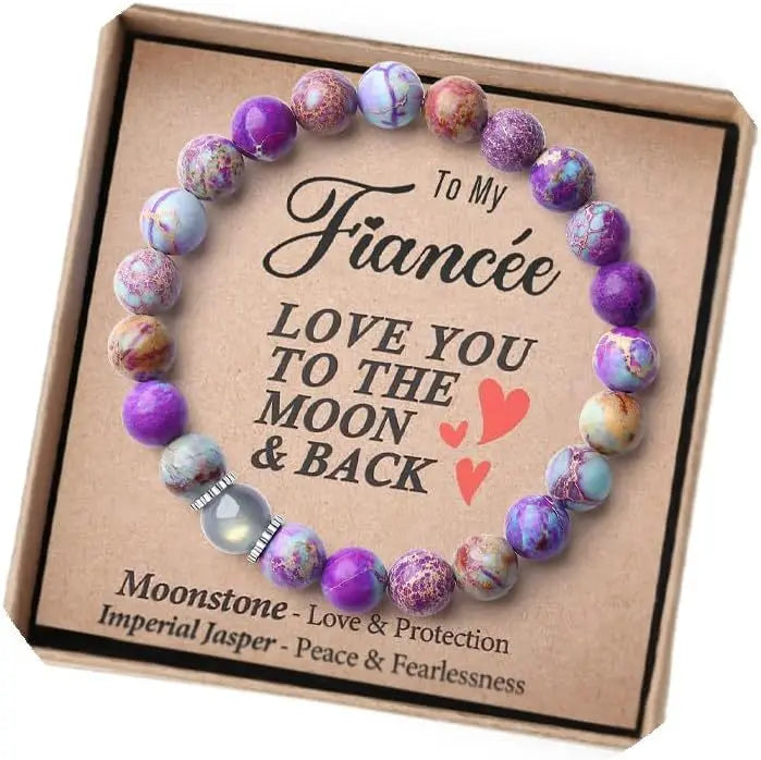 Volcanic Rock and Moonstone Beaded Bracelet – Unique Strength Bracelet for Men