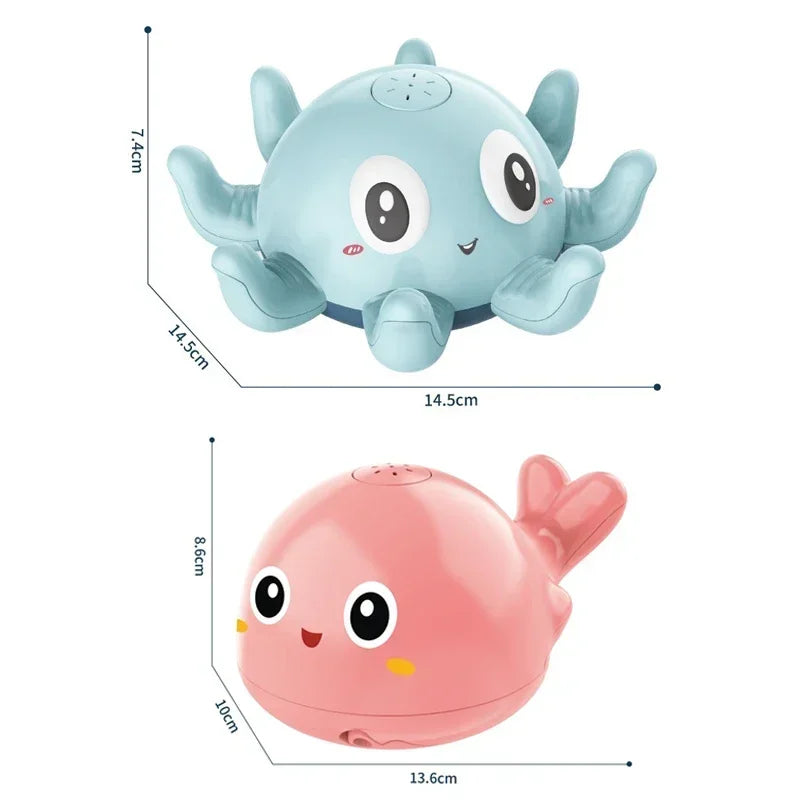Electric Whale Bath Toy – LED Light Music Spray Water Bath Toy for Kids
