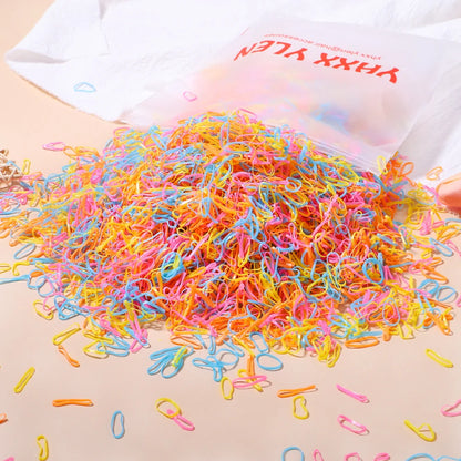 Colourful Disposable Rubber Band Hair Ties