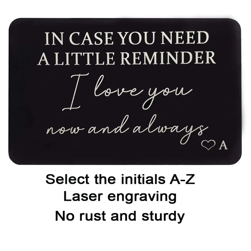 Wallet Insert Card Gift for Him – Special Keepsake for Men