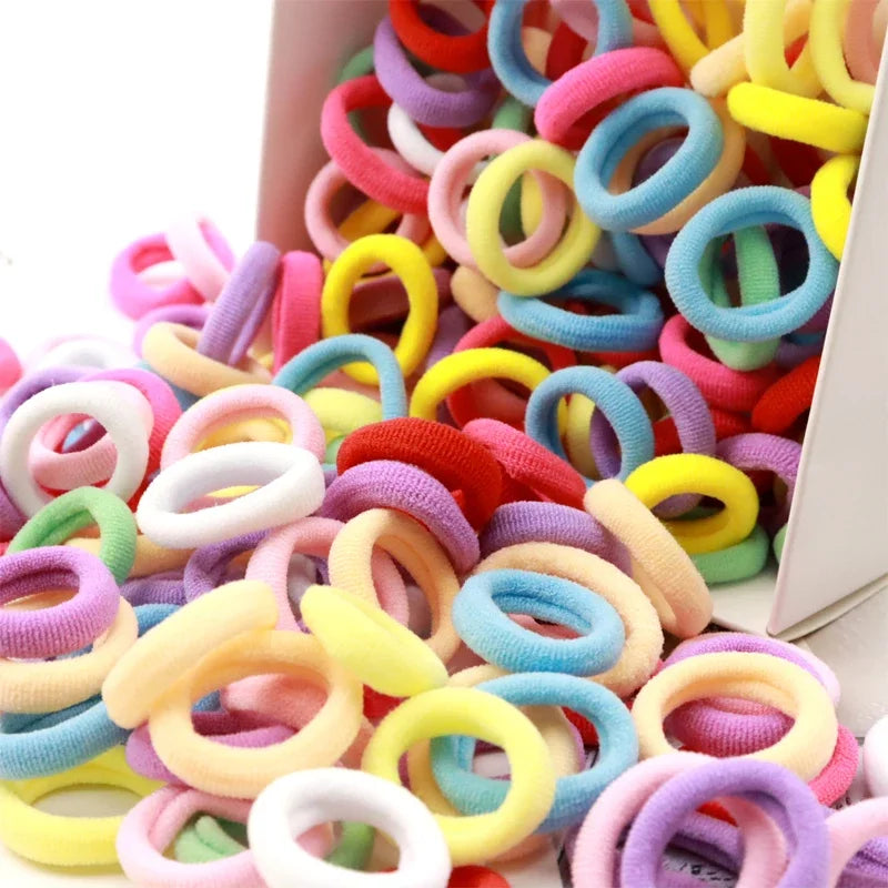 Colorful Nylon Elastic Hair Bands – 100/200PCS