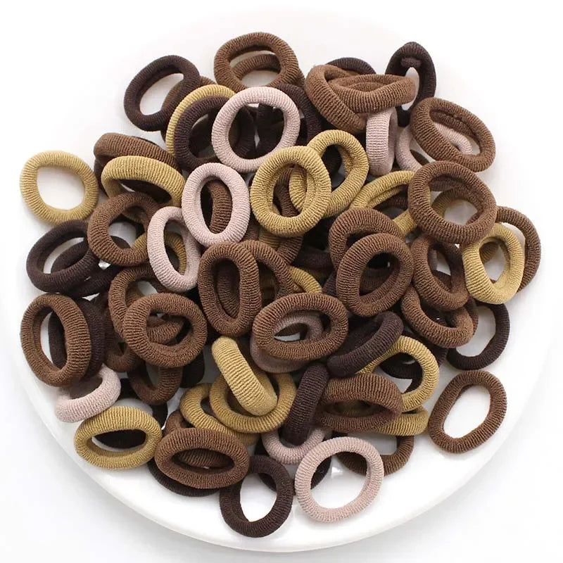 Colorful Nylon Elastic Hair Bands – 100/200PCS
