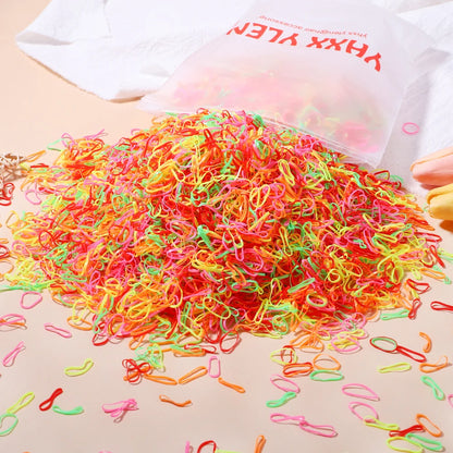 Colourful Disposable Rubber Band Hair Ties