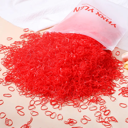 Colourful Disposable Rubber Band Hair Ties