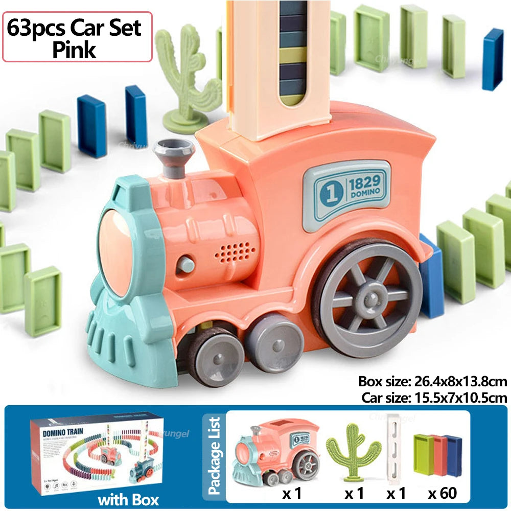 Domino Train for Kids – Automatic Laying Electric Toy with Colorful Domino Set