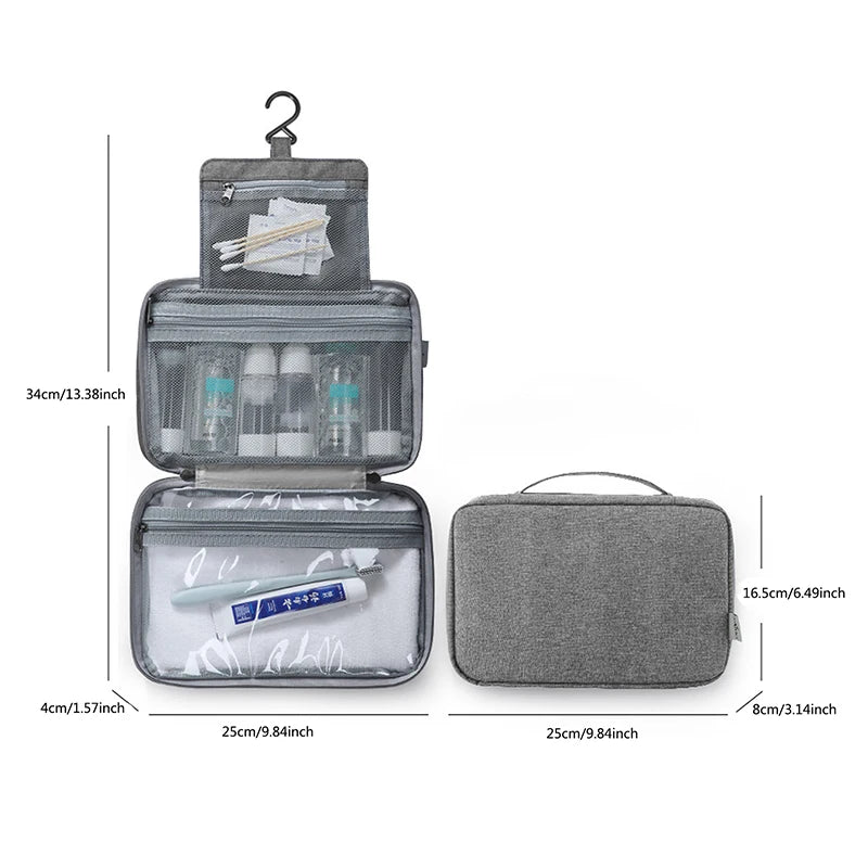 Travel Hanging Toiletry Bag – Waterproof Cosmetic & Bathroom Storage