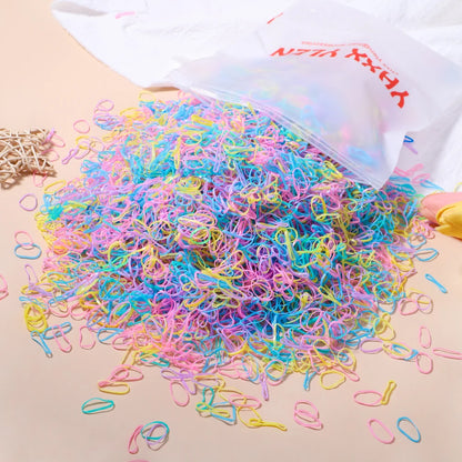 Colourful Disposable Rubber Band Hair Ties