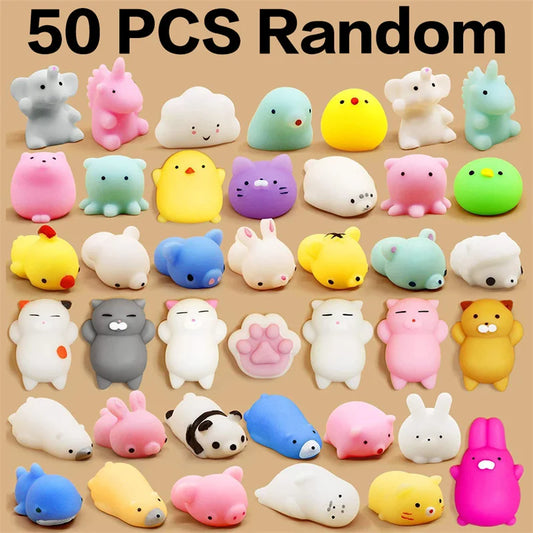 Mochi Squishies – Kawaii Animal Stress Relief Toys (5-50PCS)