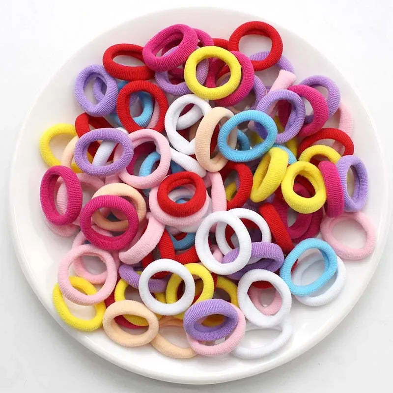 Colorful Nylon Elastic Hair Bands – 100/200PCS