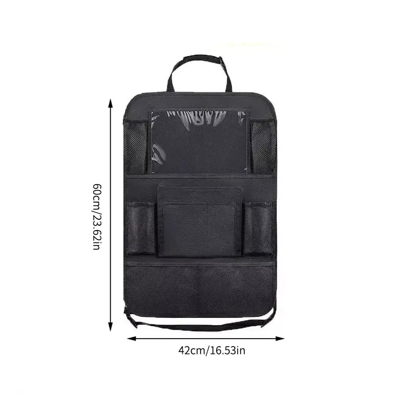 Car Back Seat Organizer with Touch Screen Tablet Holder – Travel Storage Protector