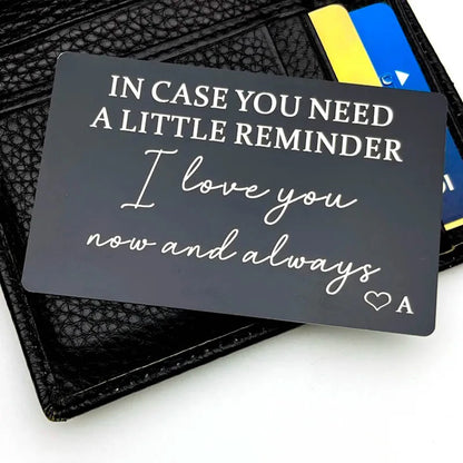 Wallet Insert Card Gift for Him – Special Keepsake for Men