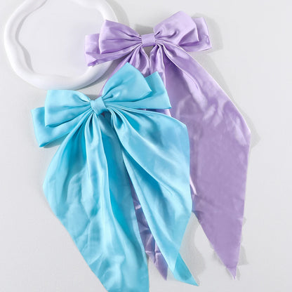 Elegant Bow Ribbon Hair Clip Set – Stylish Satin Hair Accessories