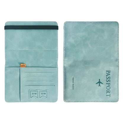 RFID Vintage Passport Holder – Multi-Function Travel Wallet