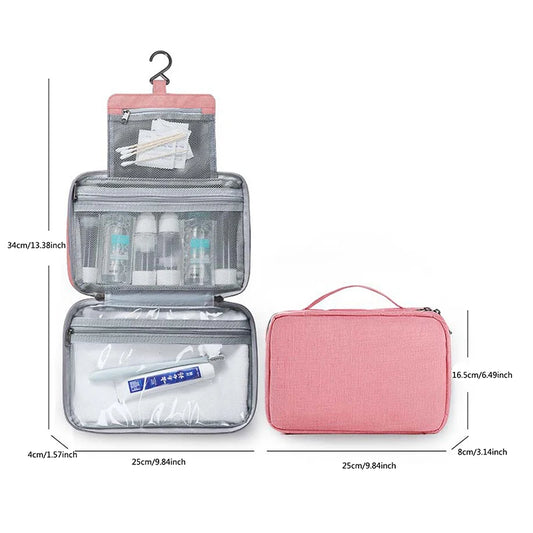 Travel Hanging Toiletry Bag – Waterproof Cosmetic & Bathroom Storage