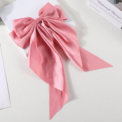 Elegant Bow Ribbon Hair Clip Set – Stylish Satin Hair Accessories