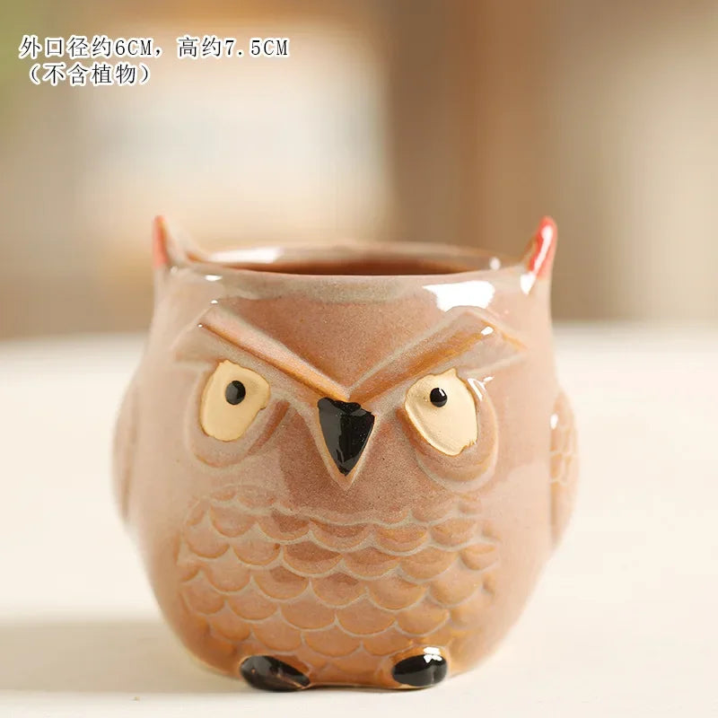 Cartoon Cute Alpaca Ceramic Succulent Flower Pot – Creative Decorative Gift