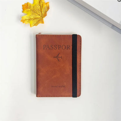 RFID Vintage Passport Holder – Multi-Function Travel Wallet