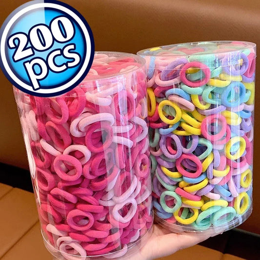 Colorful Nylon Elastic Hair Bands – 100/200PCS
