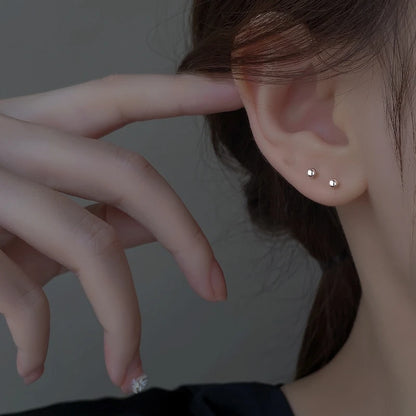 Grey Leaf Stud Earrings