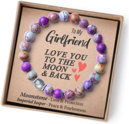 Volcanic Rock and Moonstone Beaded Bracelet – Unique Strength Bracelet for Men