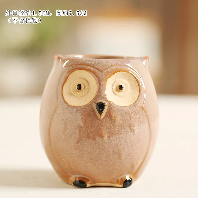 Cartoon Cute Alpaca Ceramic Succulent Flower Pot – Creative Decorative Gift