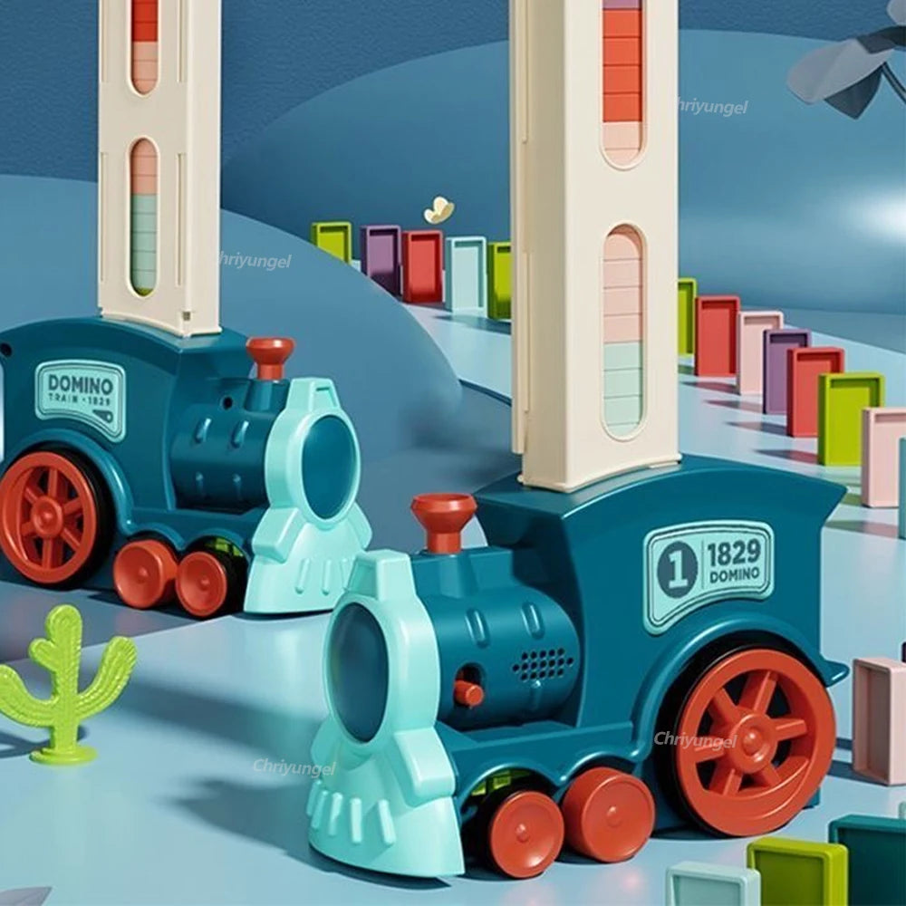 Domino Train for Kids – Automatic Laying Electric Toy with Colorful Domino Set