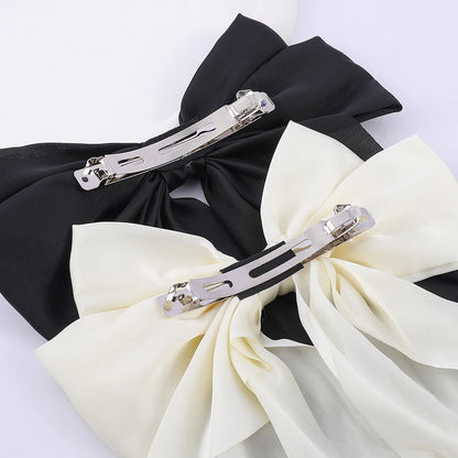 Elegant Bow Ribbon Hair Clip Set – Stylish Satin Hair Accessories