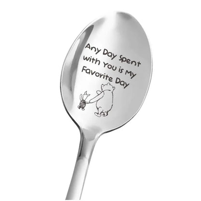 Valentine's Day Gift Stainless Steel Milk & Coffee Spoons – Love Letter Wedding Souvenirs & Anniversary Gift